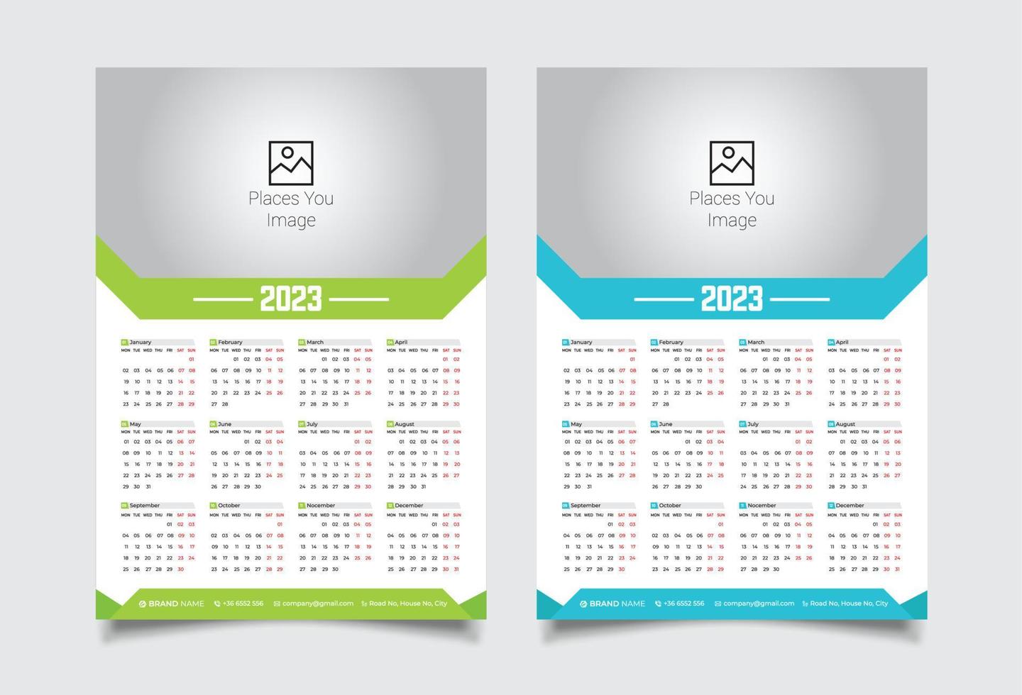 2023 Wall Calendar Design vector