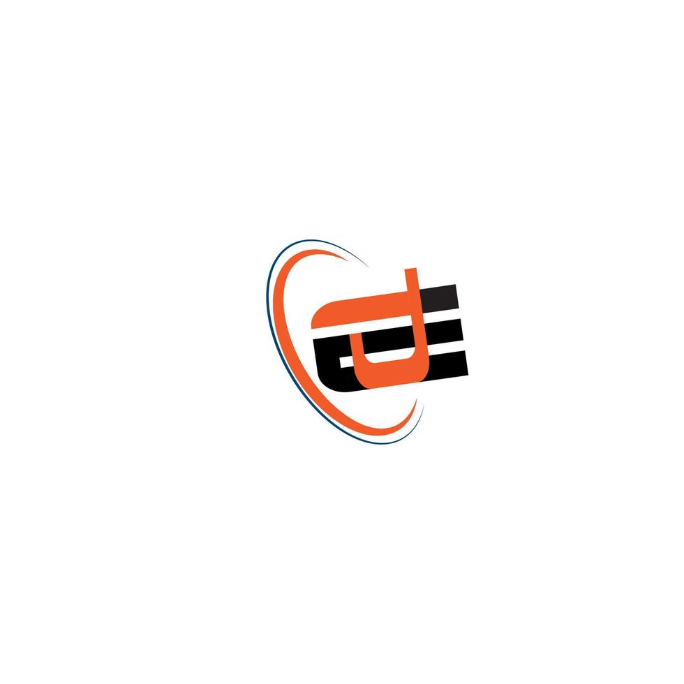 EU Simple Clean Modern Style Initial Letters logo  Vector