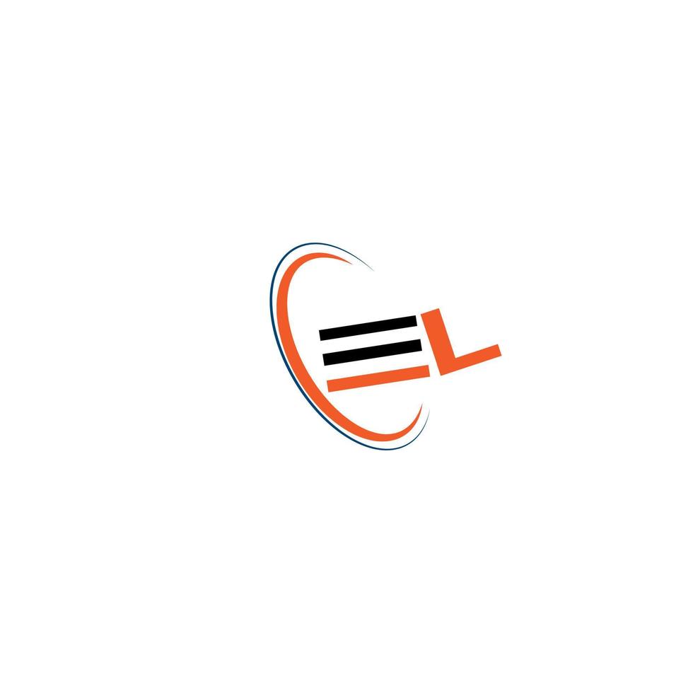 EL Simple Clean Modern Style Initial Letters logo  Vector