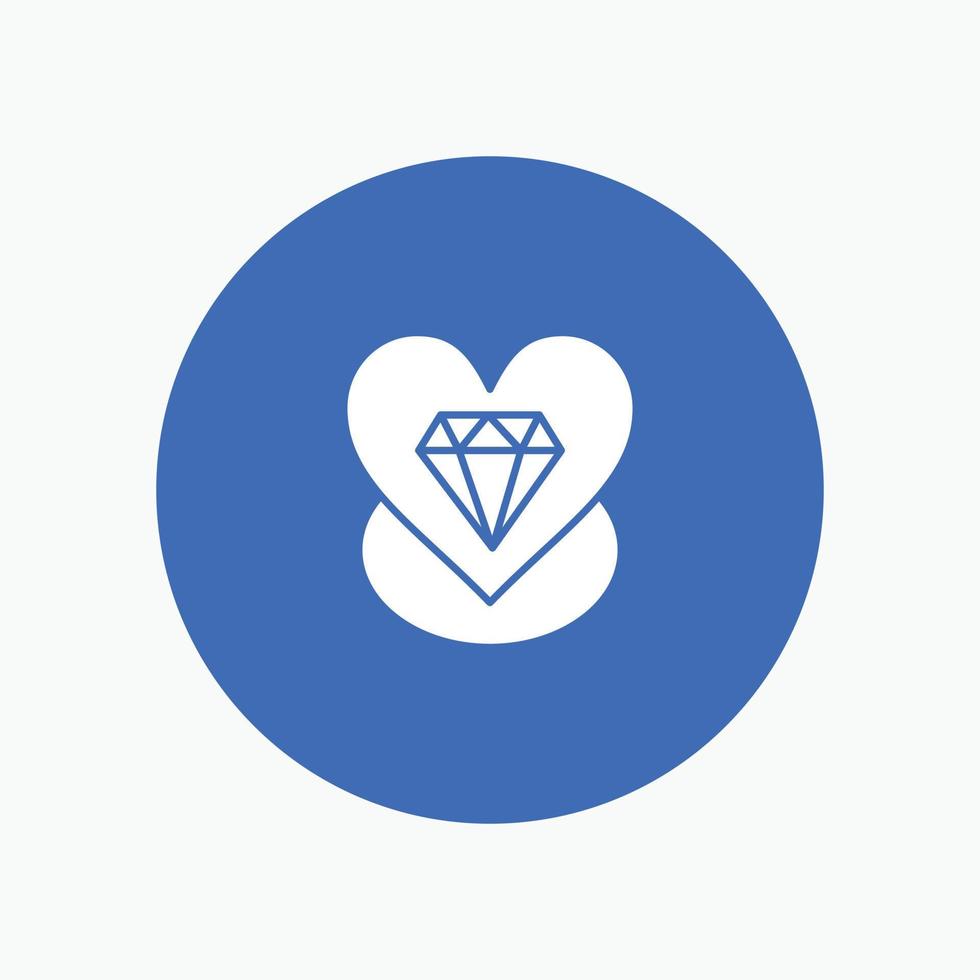 Diamond Love Heart Wedding vector