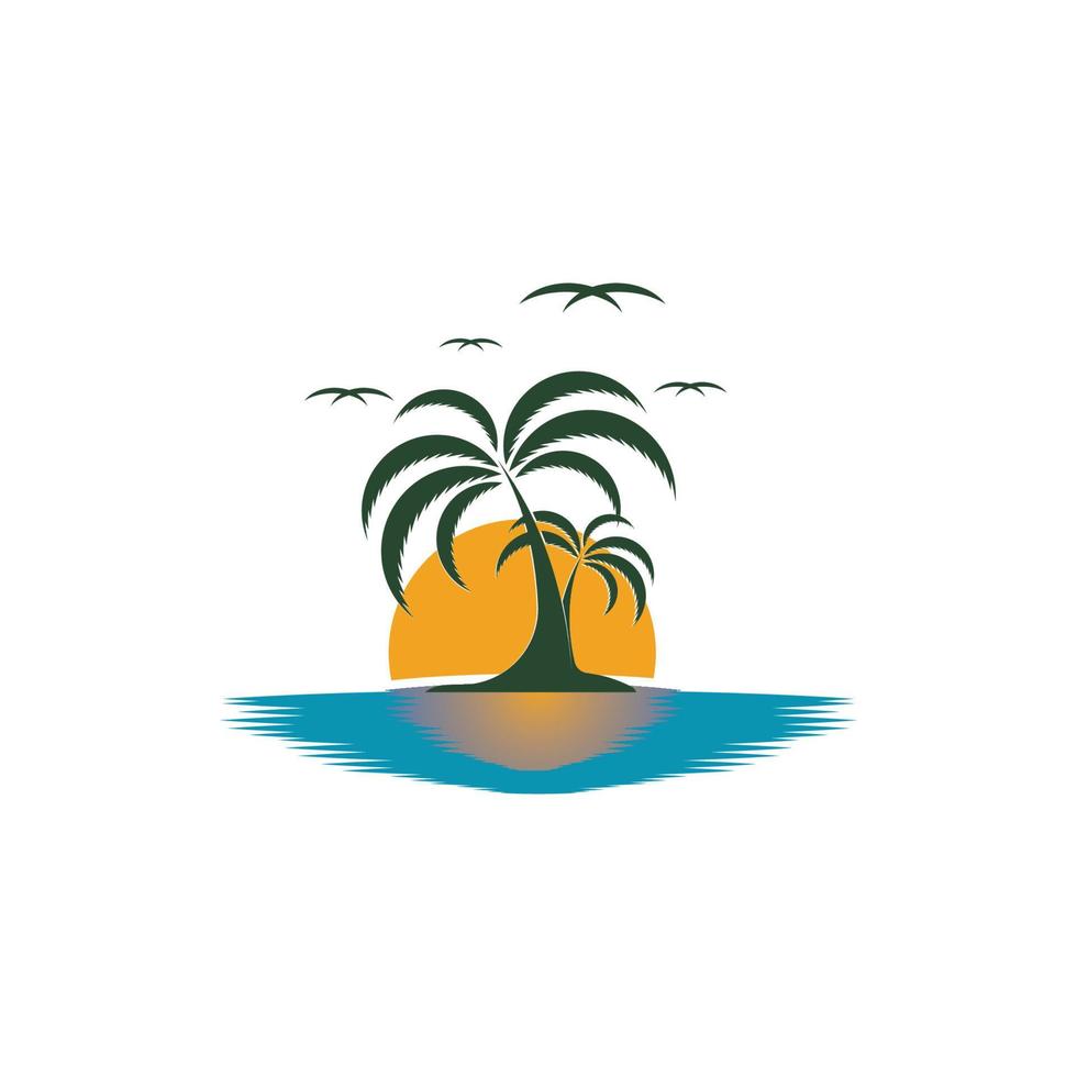 Sunset logo icon design symbol illustration vector