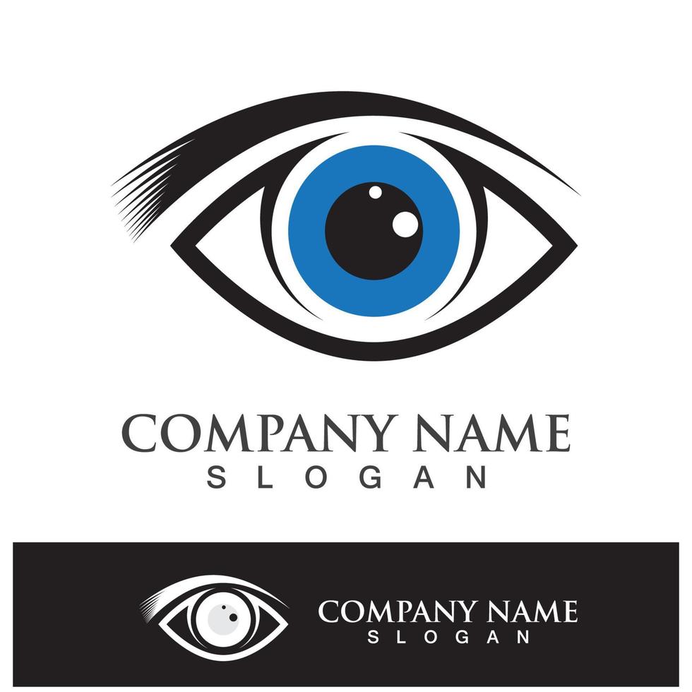 eye care vector logo design