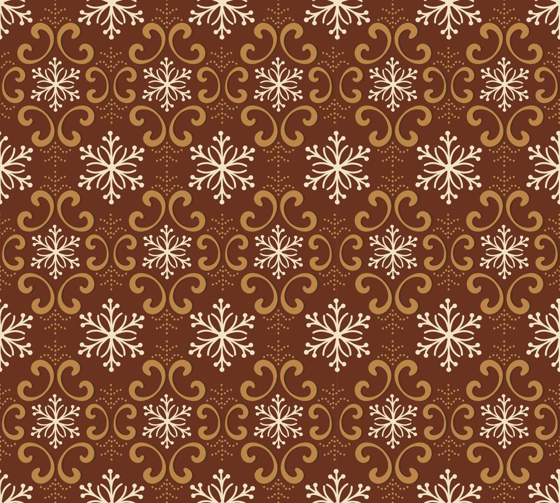 Seamless pattern of christmas gold and copper medallion- christmas vector design