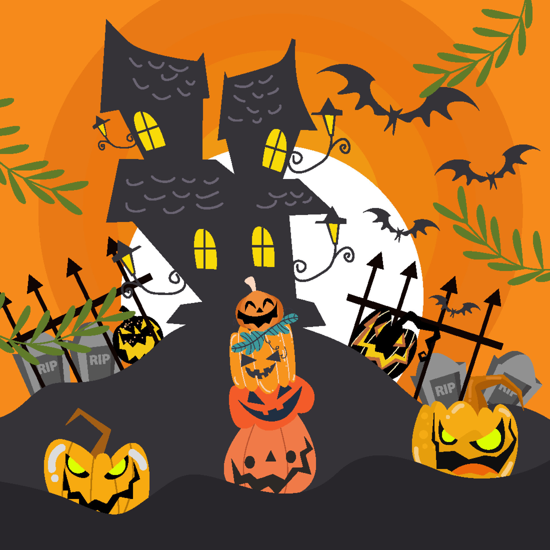 Halloween background suitable for background 13345327 Vector Art at ...