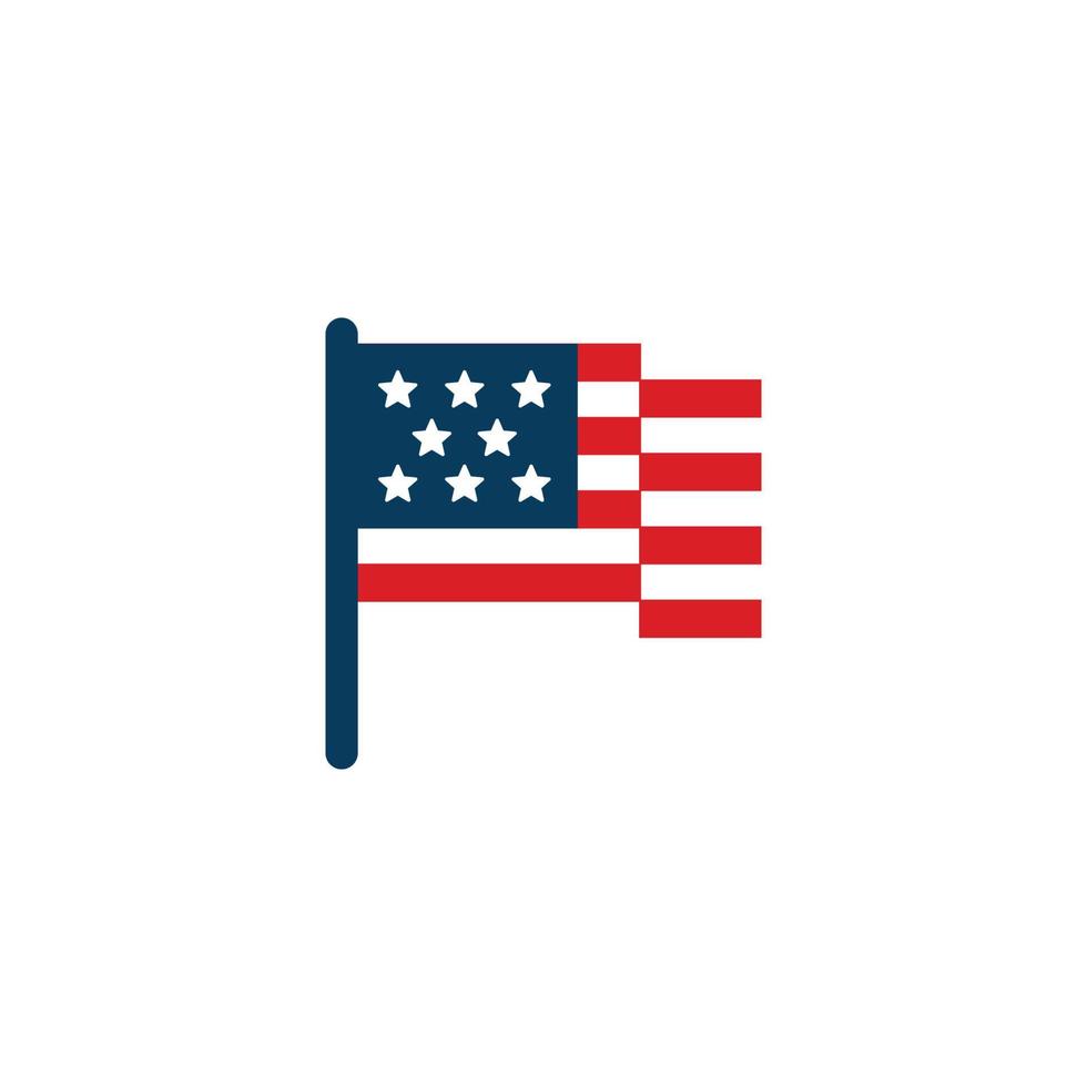 Flag simple flat icon vector