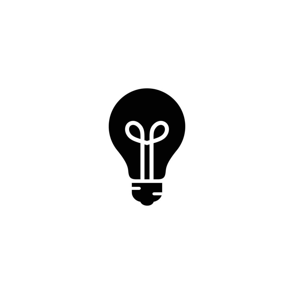 vector de icono plano simple de lámpara de bombilla