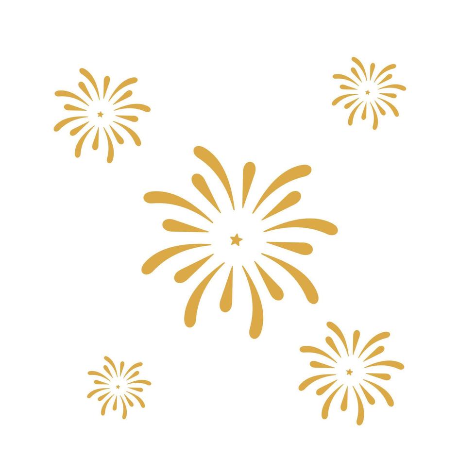 Firework simple flat icon vector