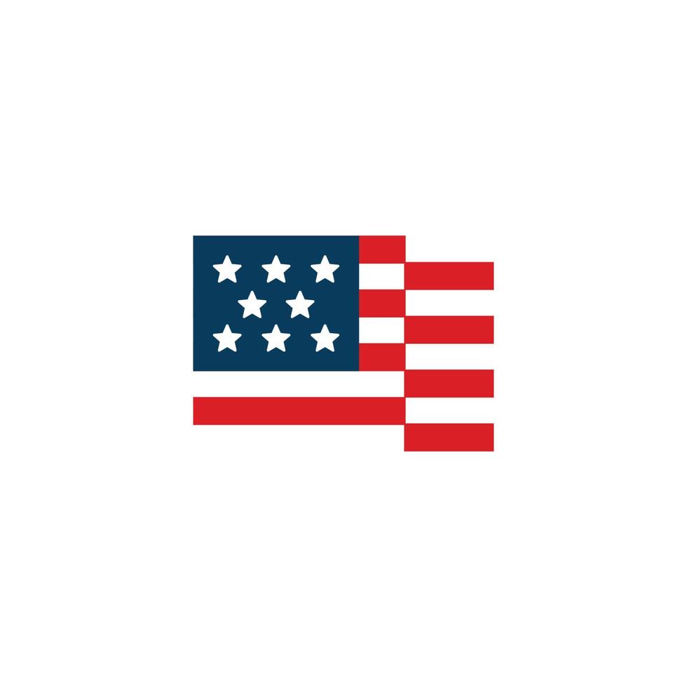 Flag simple flat icon vector