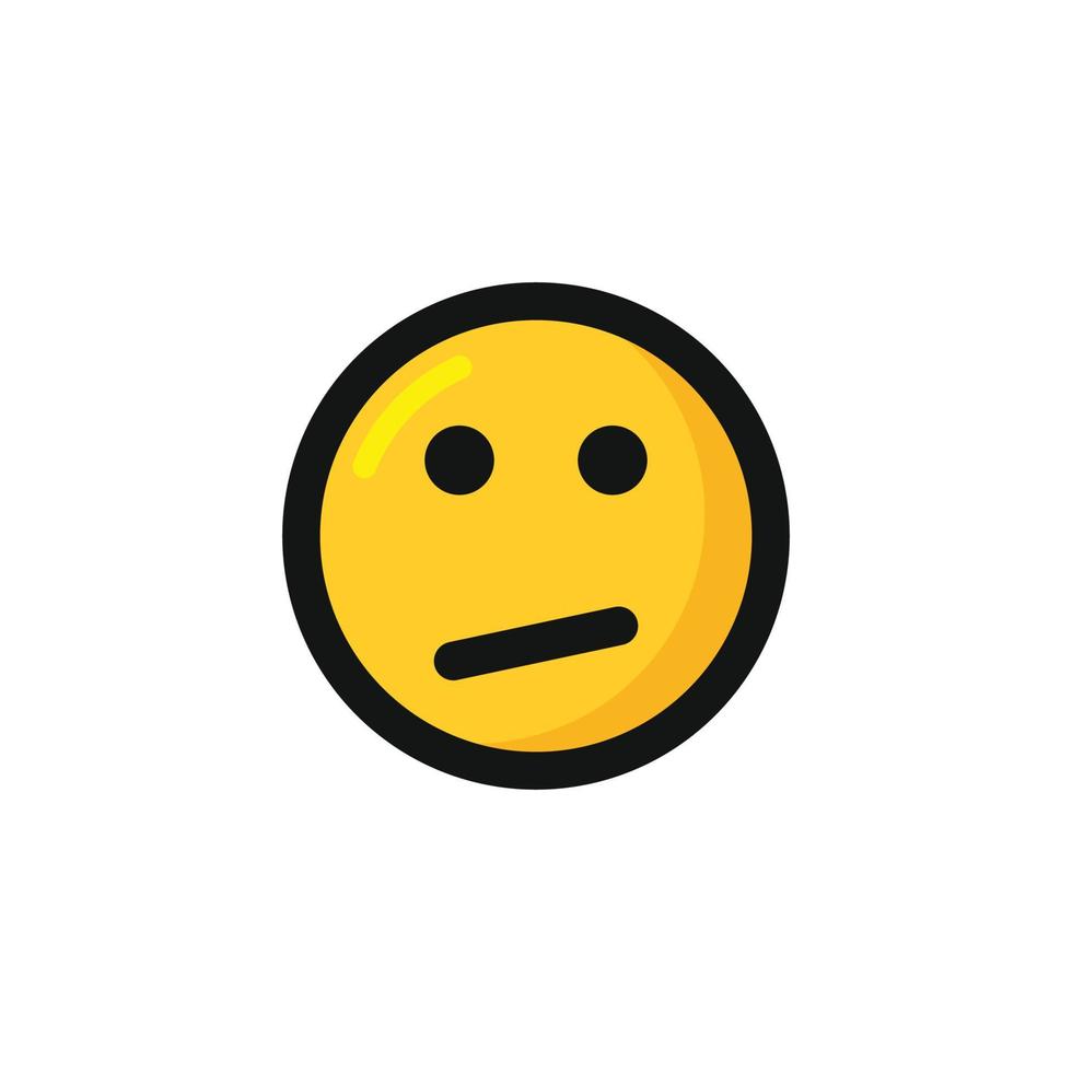 Smirk face emoticon icon vector