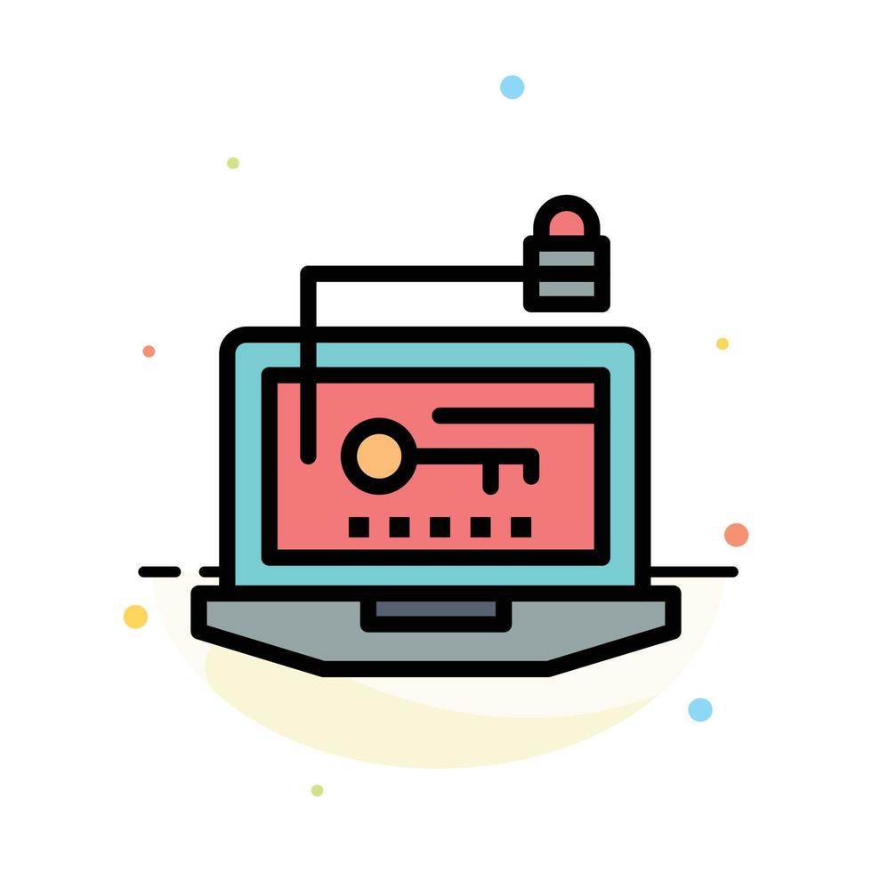 Access Computer Hardware Key Laptop Abstract Flat Color Icon Template vector