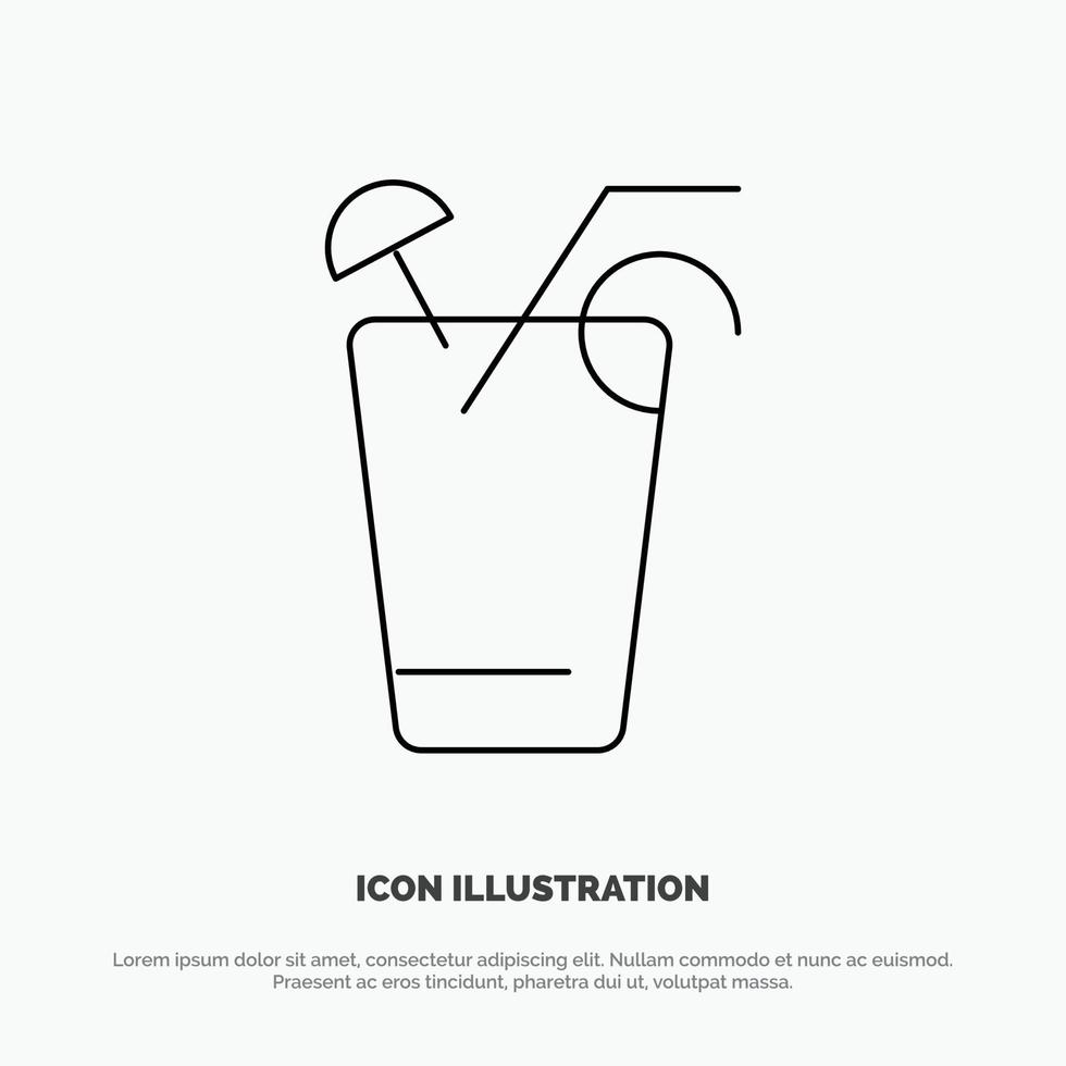 Juice Drink Food Spring Line Icon Vector