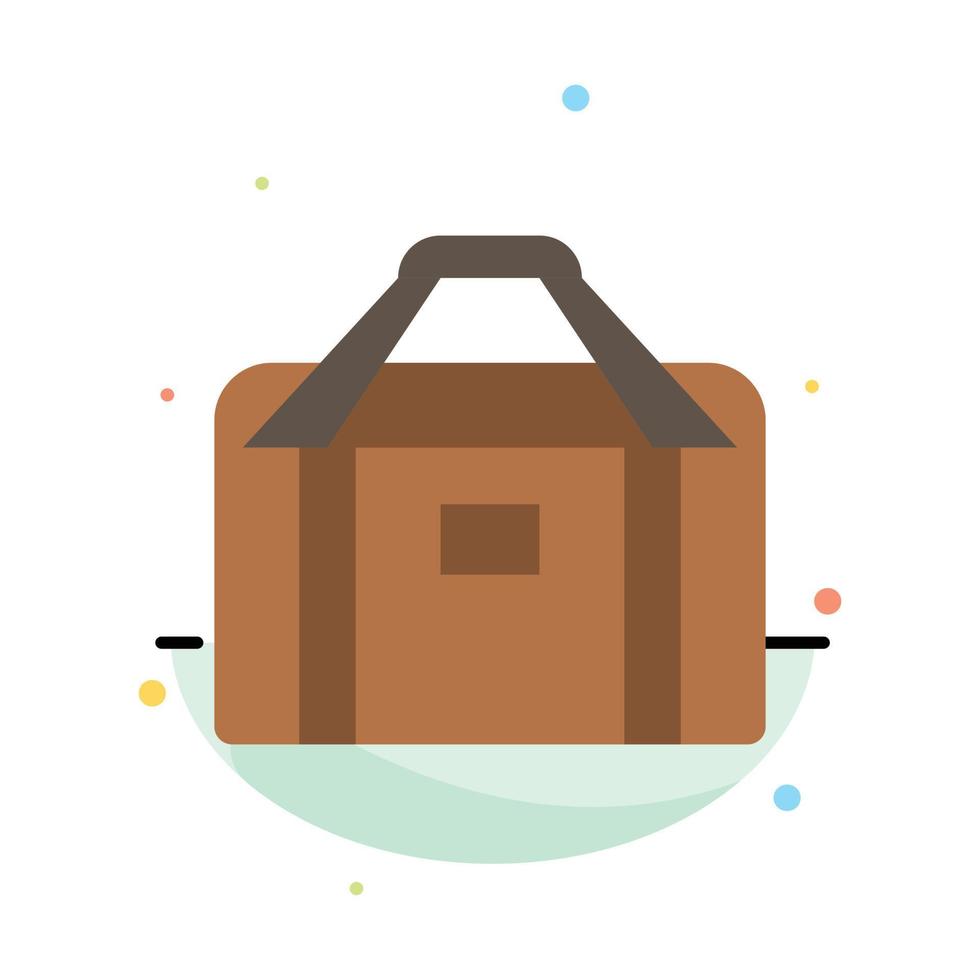 Bag Equipment Gym Sports Abstract Flat Color Icon Template vector