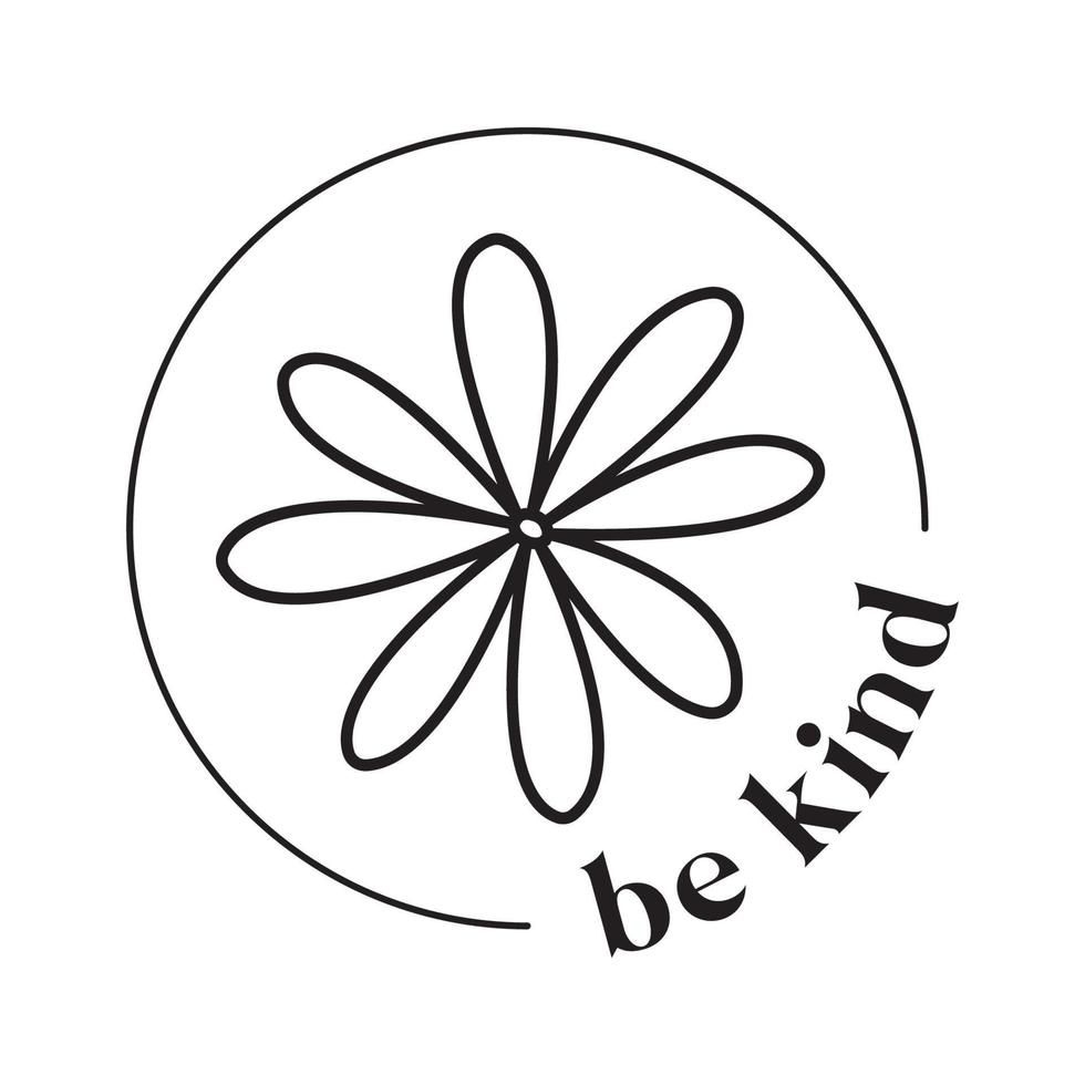 Be kind stylish and fashionable typography vector