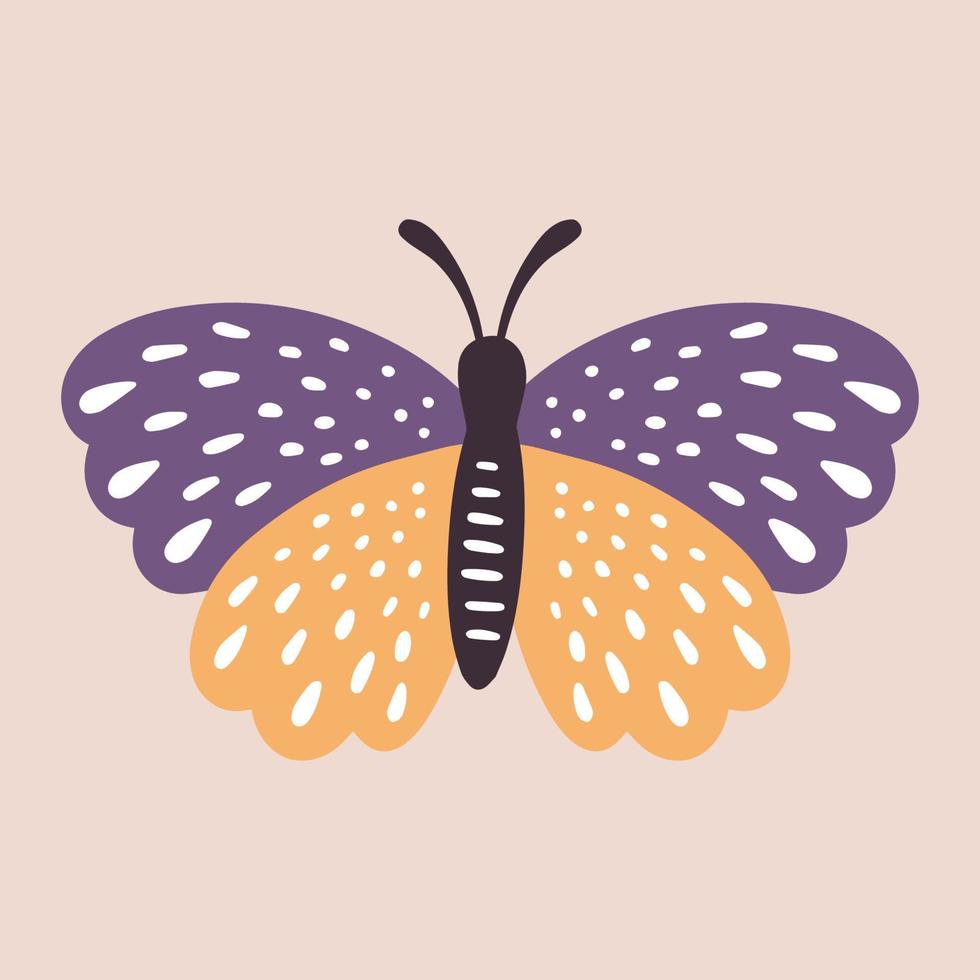 las mariposas imprimen ilustraciones hermosas y únicas vector