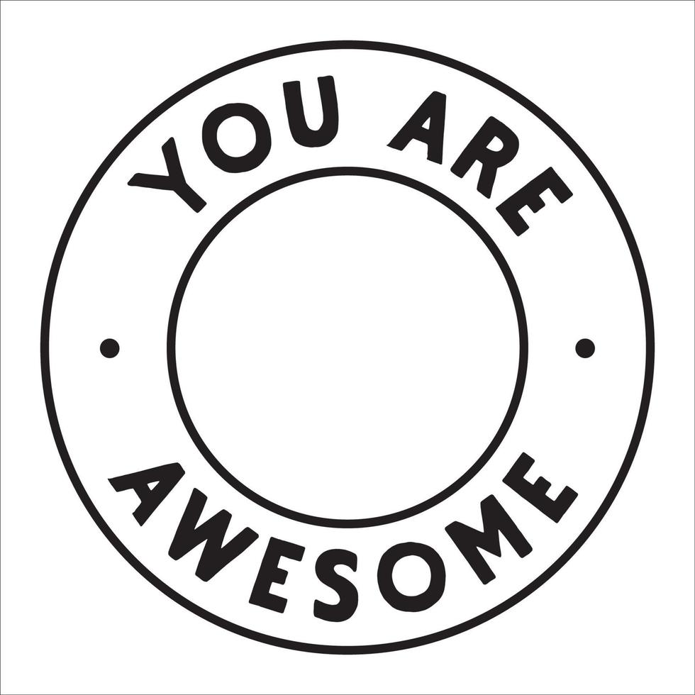 You are awesome stylish typography vector