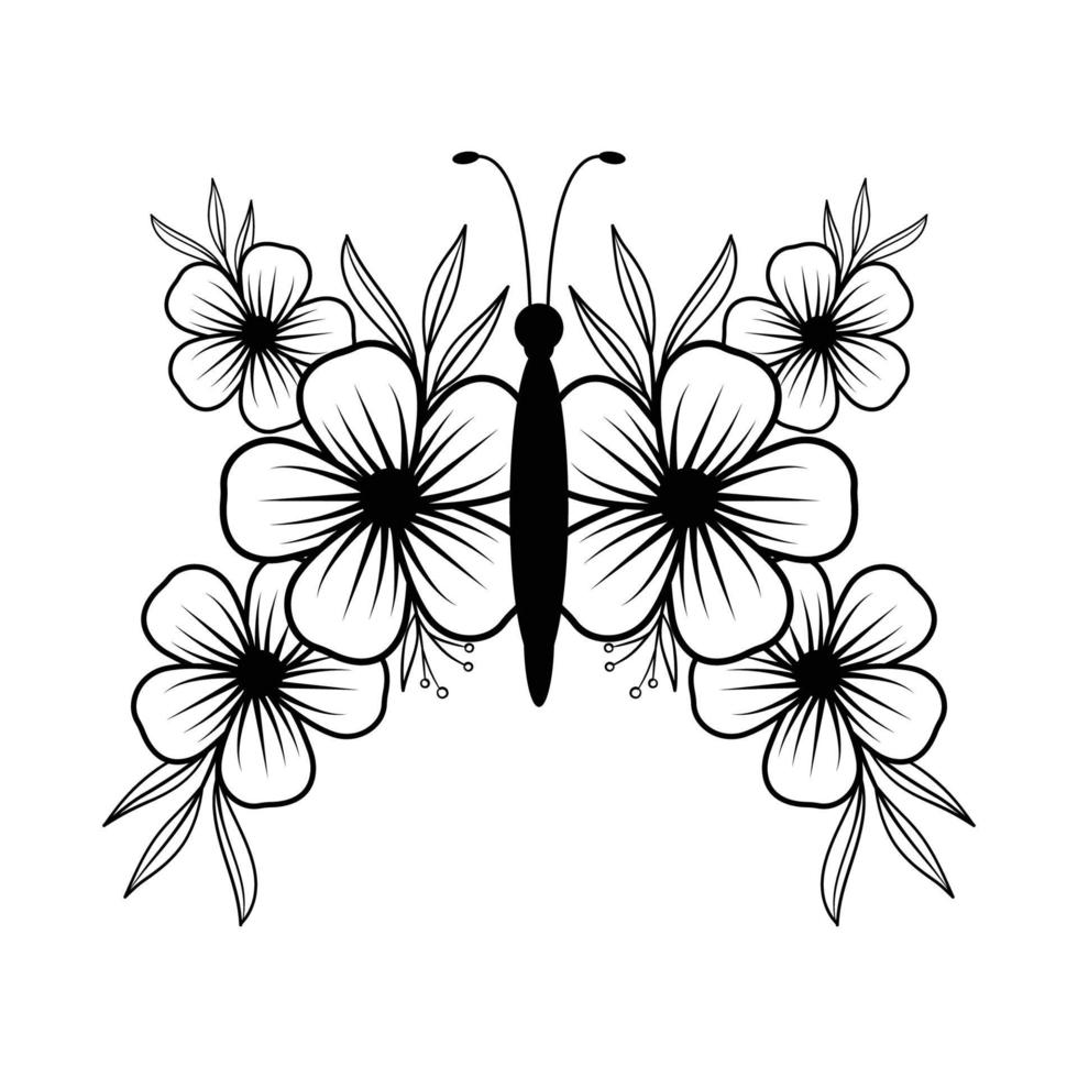 butterfly coloring page mandala design. print design. t-shirt design.  13345538 Vector Art at Vecteezy