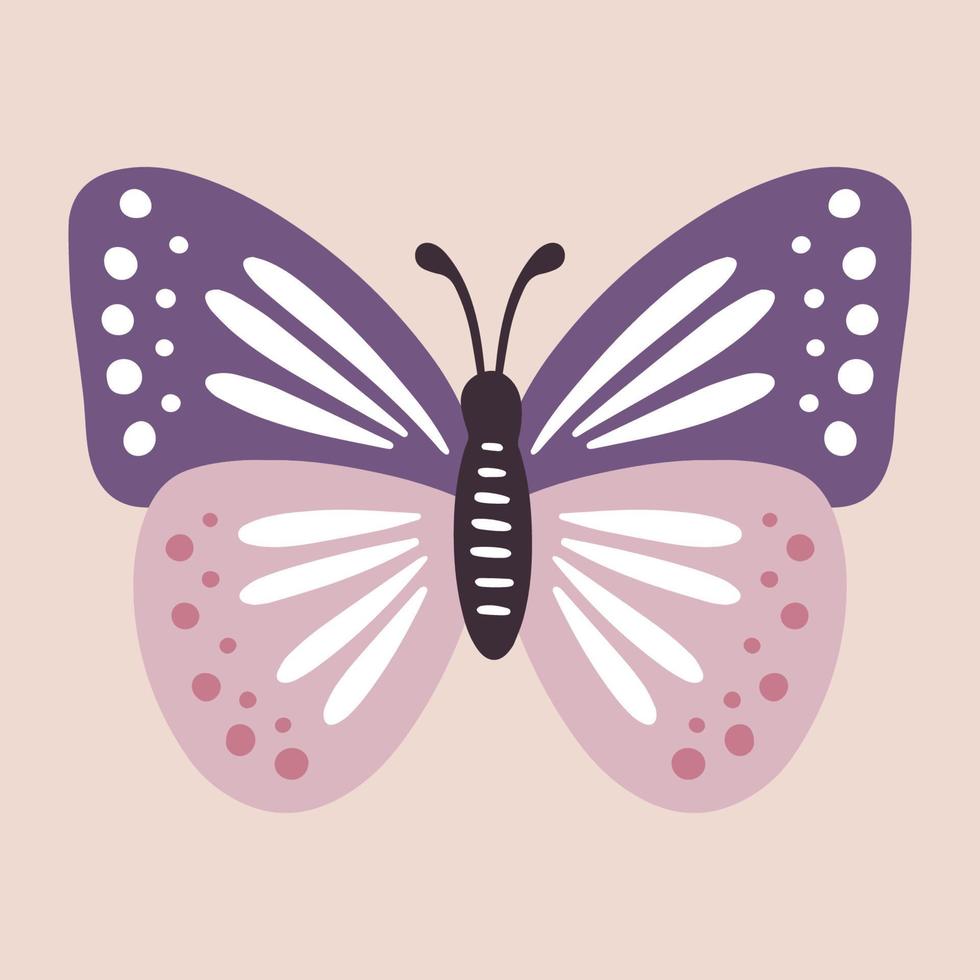 las mariposas imprimen ilustraciones hermosas y únicas vector