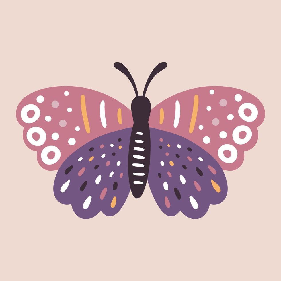 las mariposas imprimen ilustraciones hermosas y únicas vector