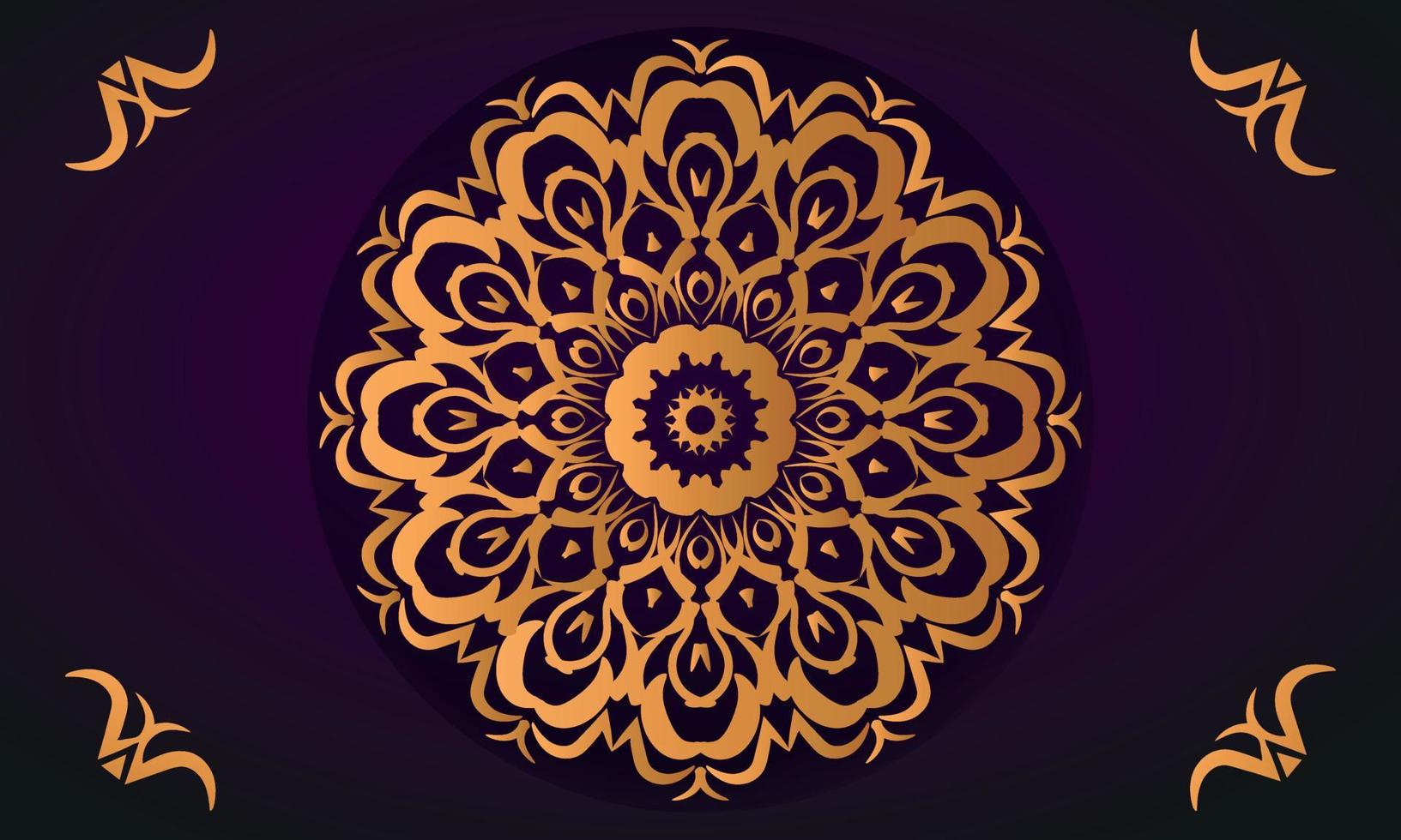 Luxury golden mandala background design vector