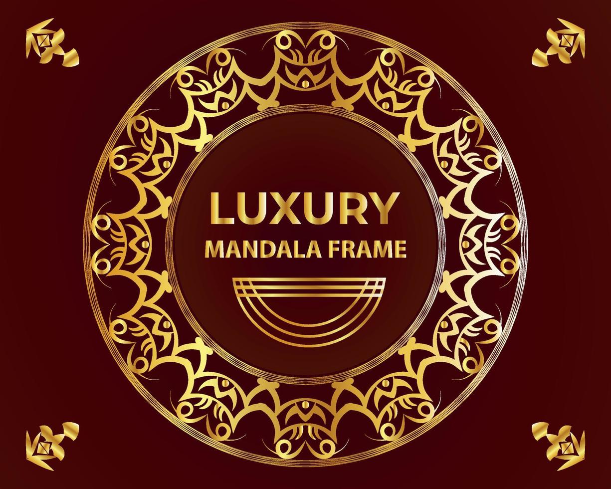 Luxury golden mandala background design vector