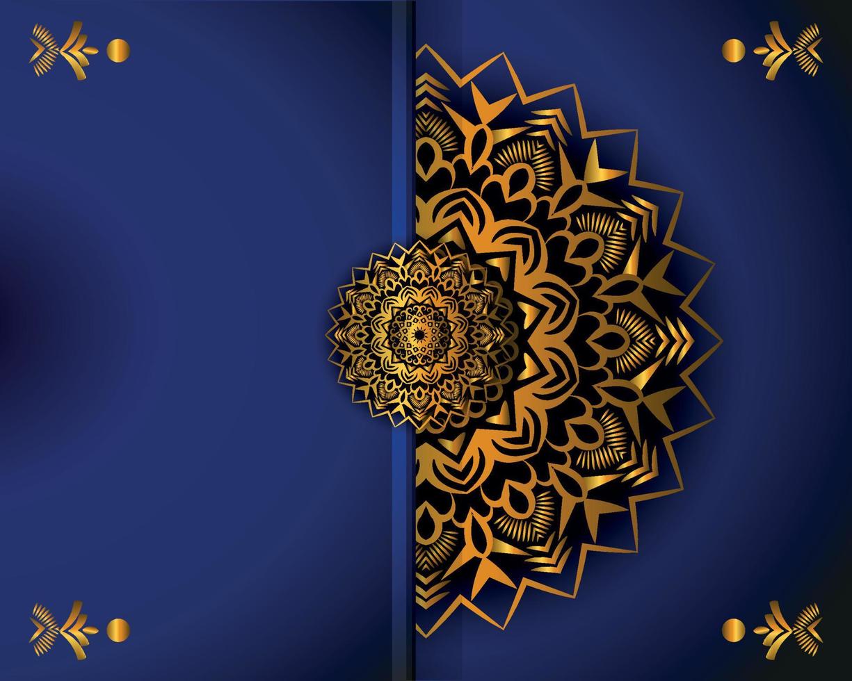 Luxury golden mandala background design vector