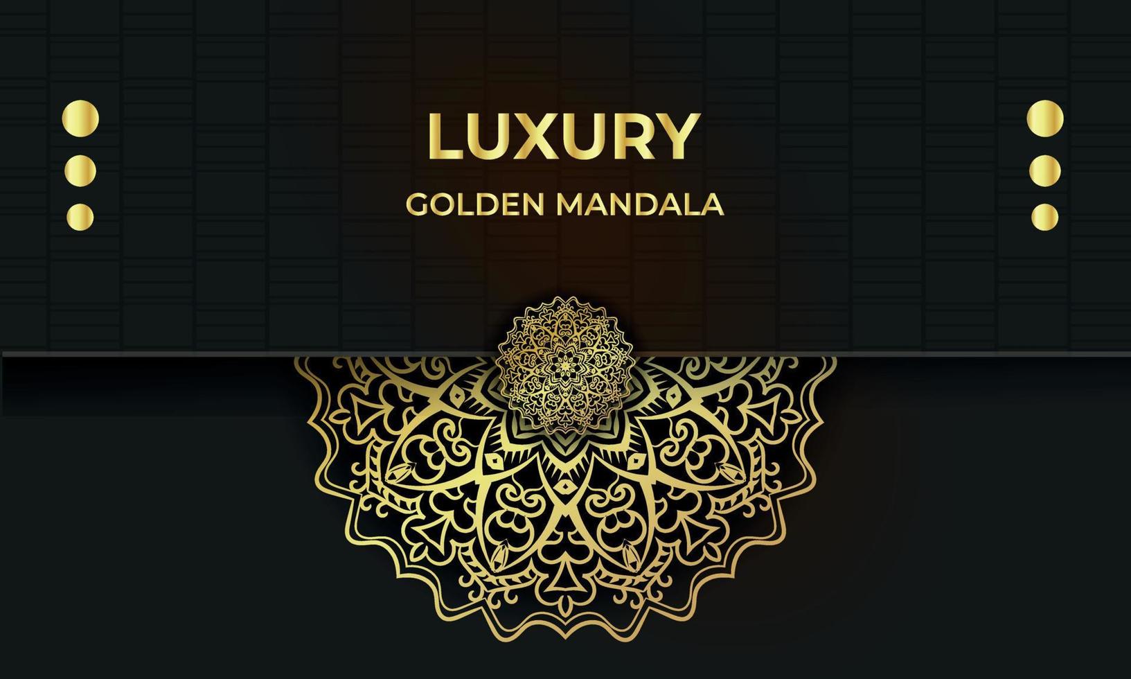 Luxury golden mandala background design vector