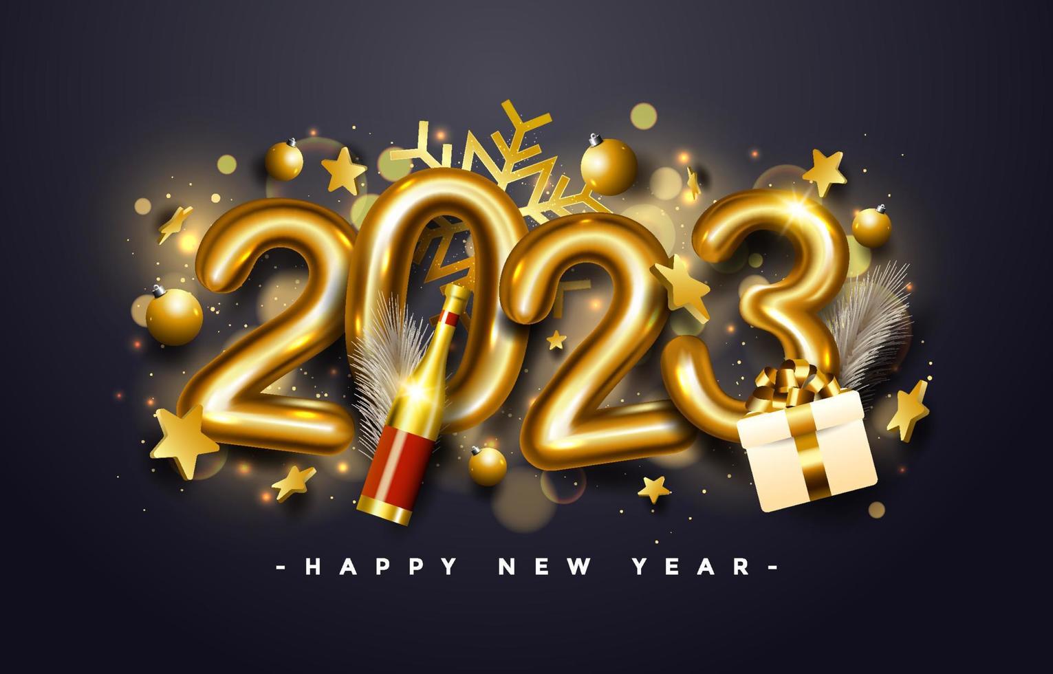 Happy New Year 2023 Concept vector