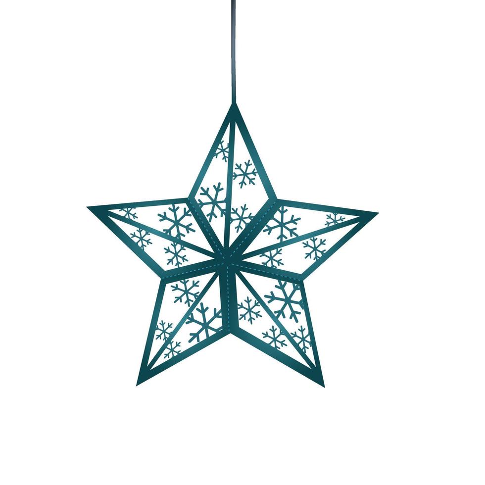 White Christmas star vector