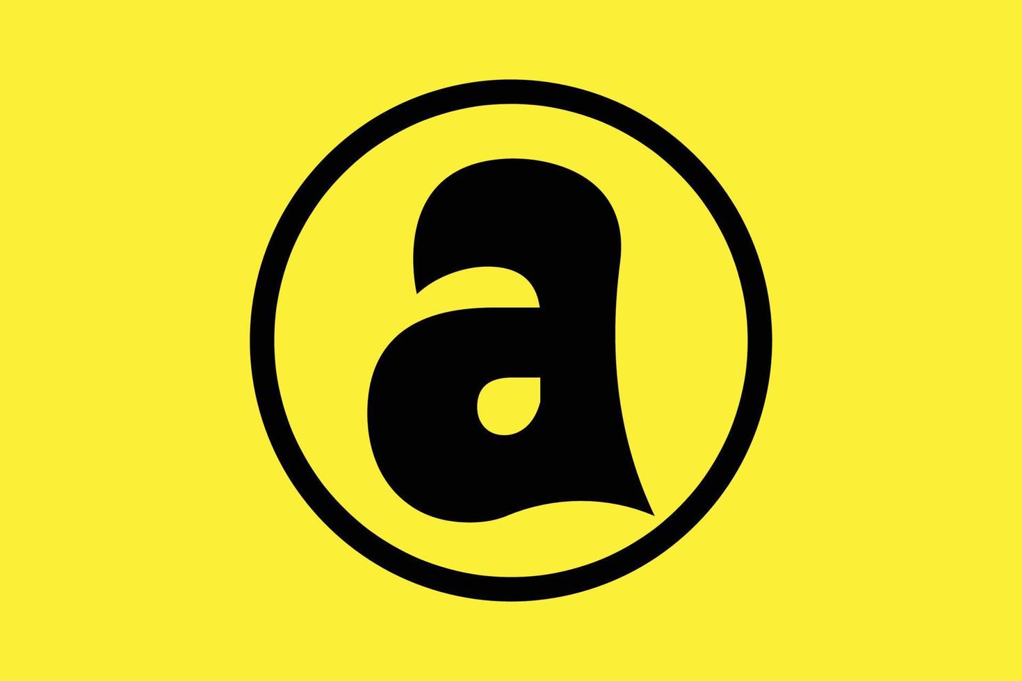 logo letter a in circle vector