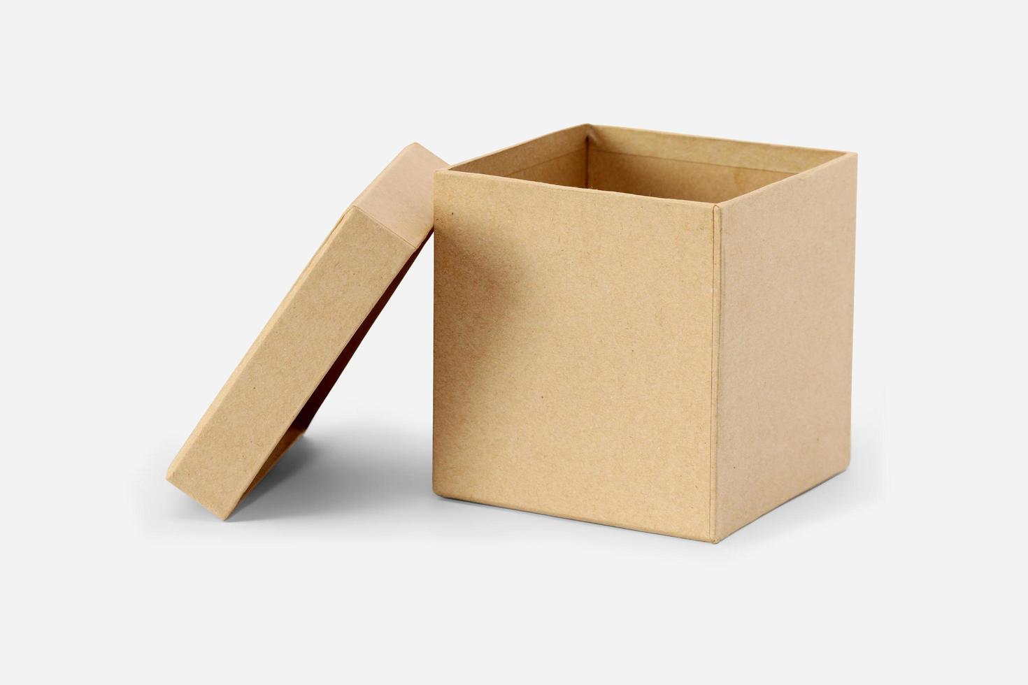 open square cardboard mockup photo