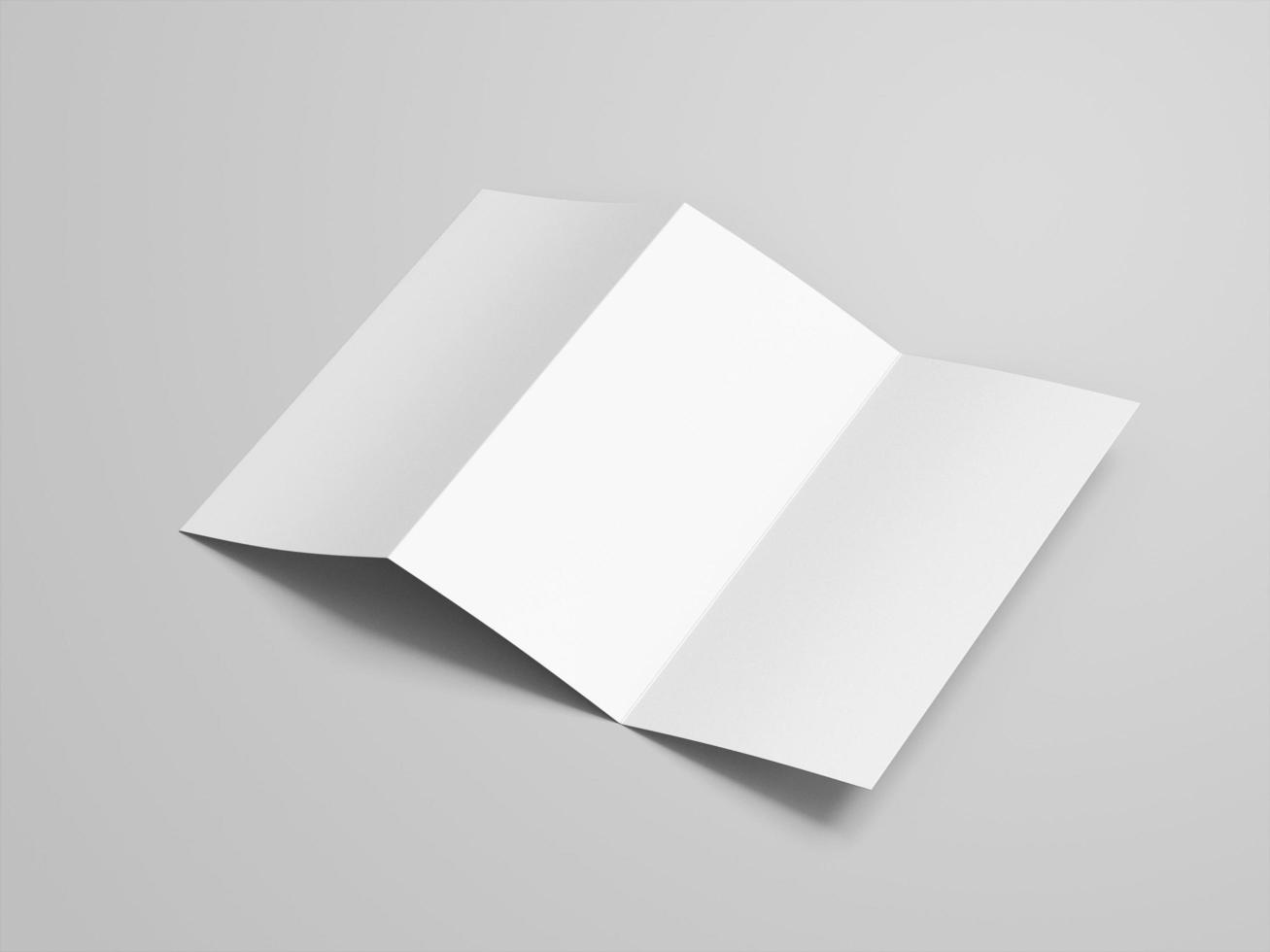 opened right side trifold leaflet mockup photo