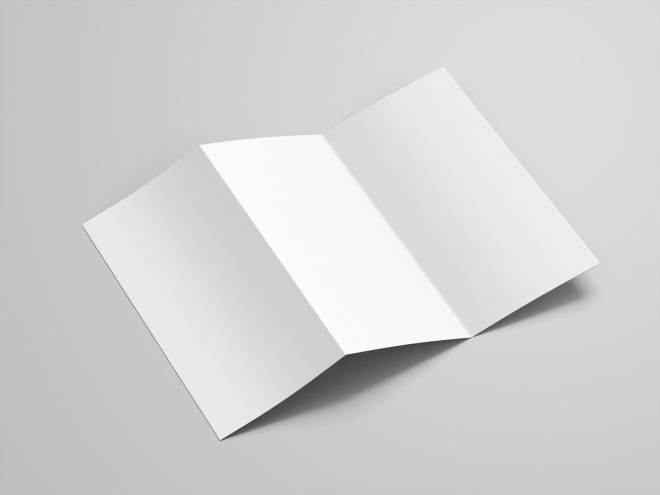 opened top view trifold leaflet mockup photo