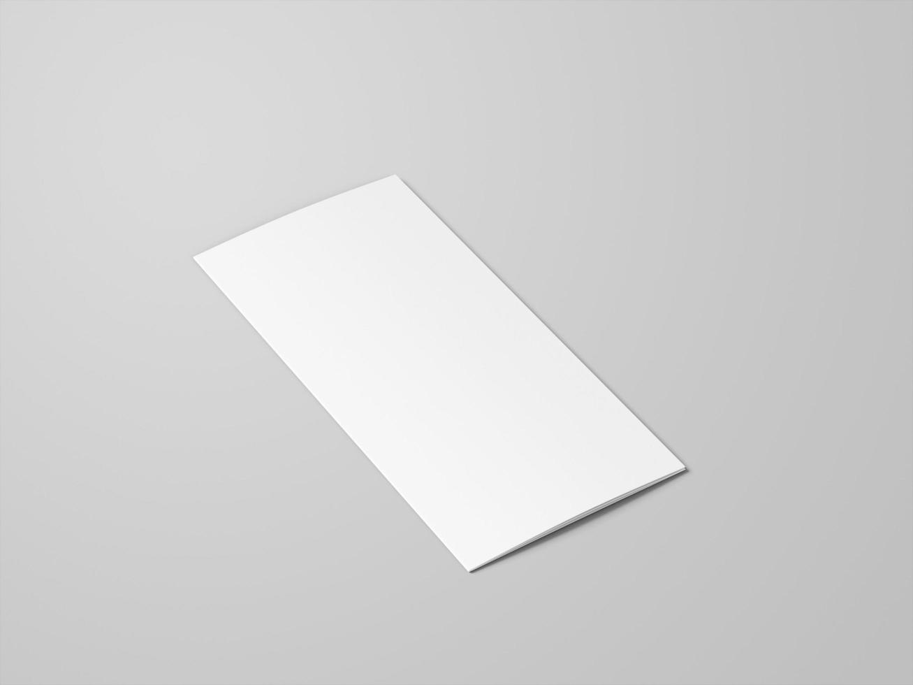 closed trifold leaflet mockup photo
