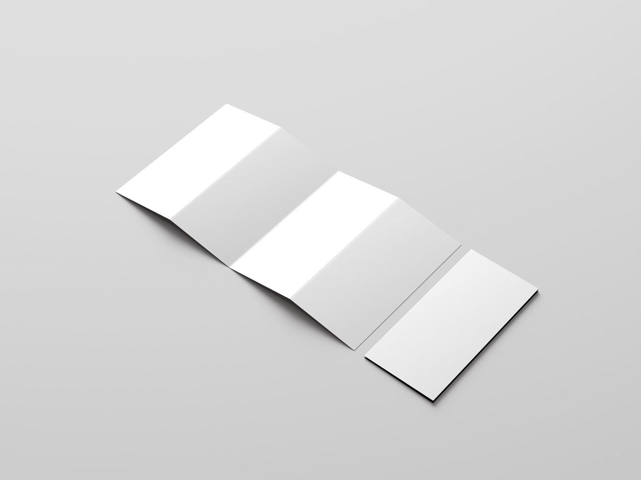 opened and cover 4 fold brochure mockup photo