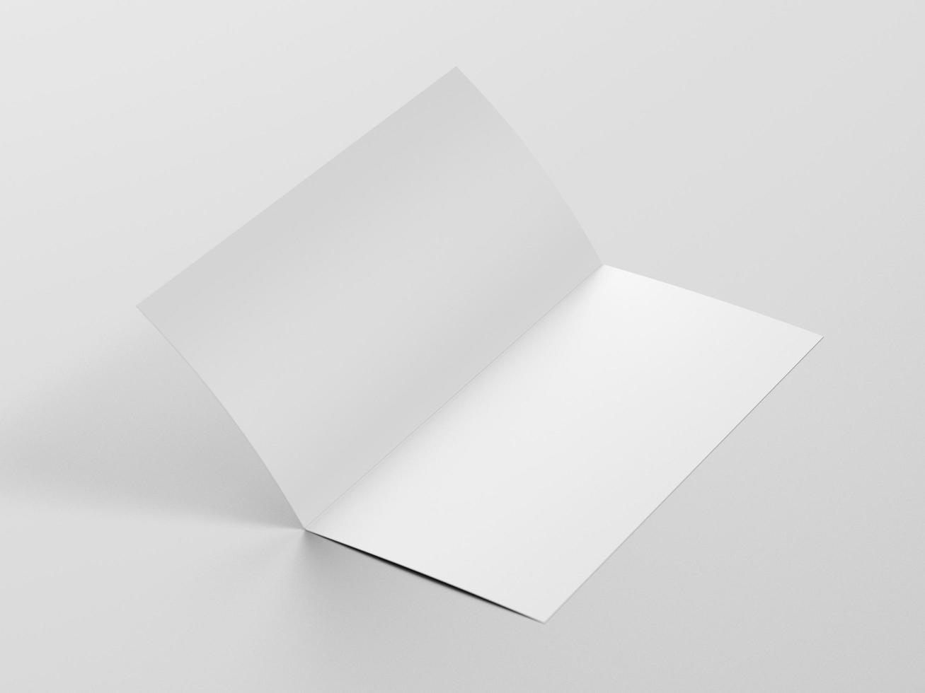 open bi fold brochure mockup photo