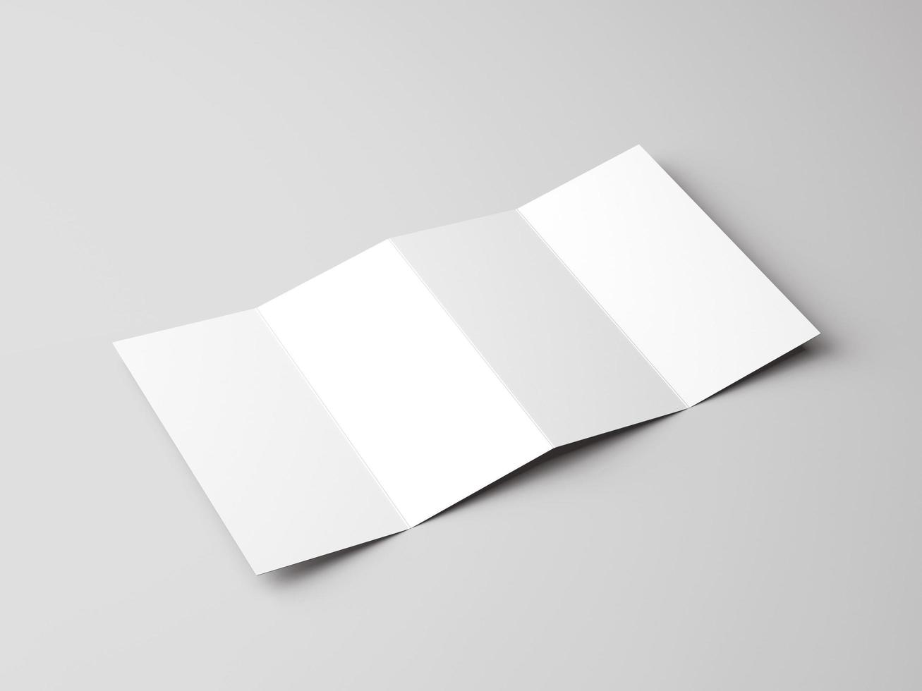 openen top view 4 fold brochure mockup photo