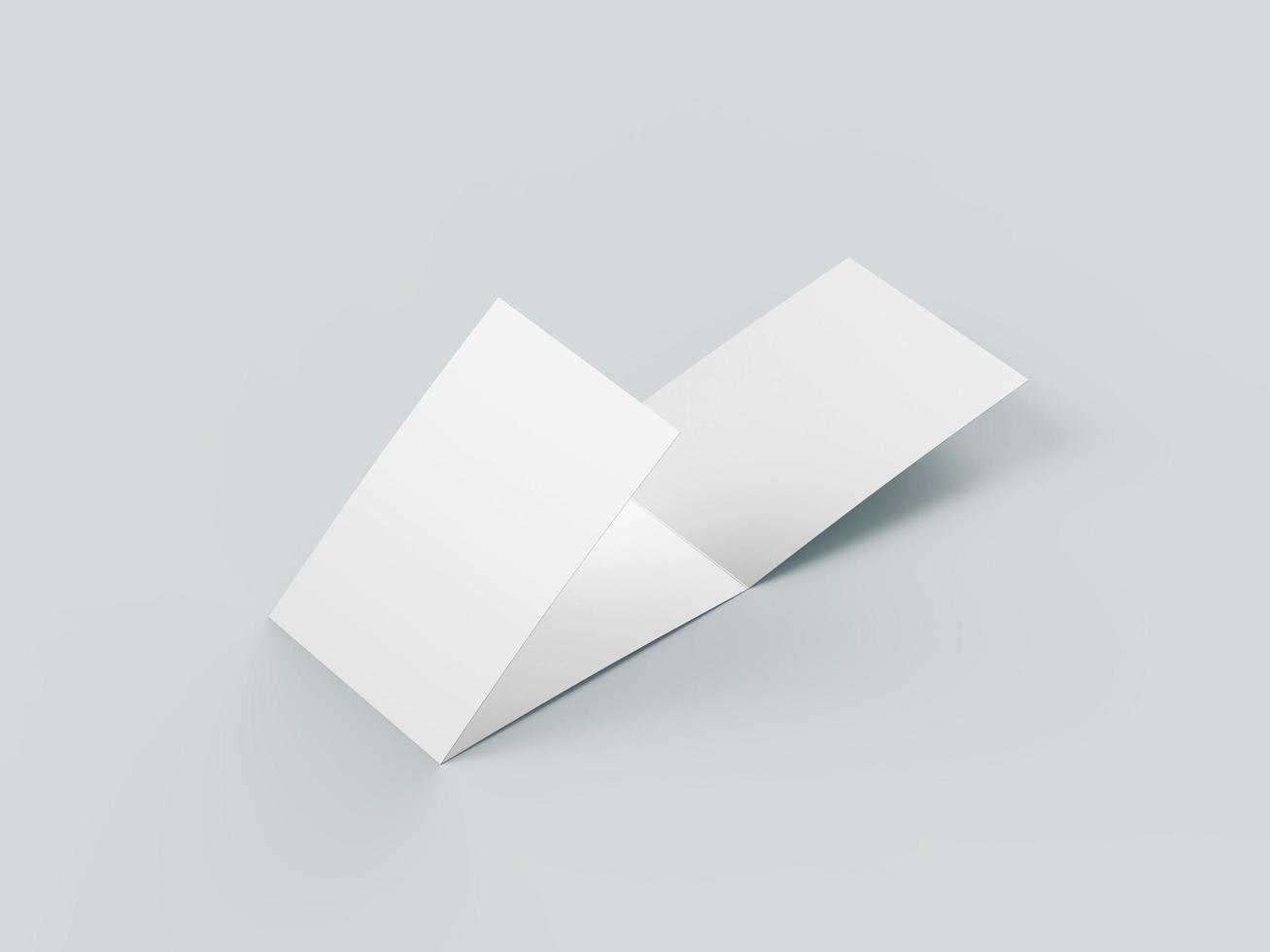 a5 left side trifold landcape brochure mockup photo