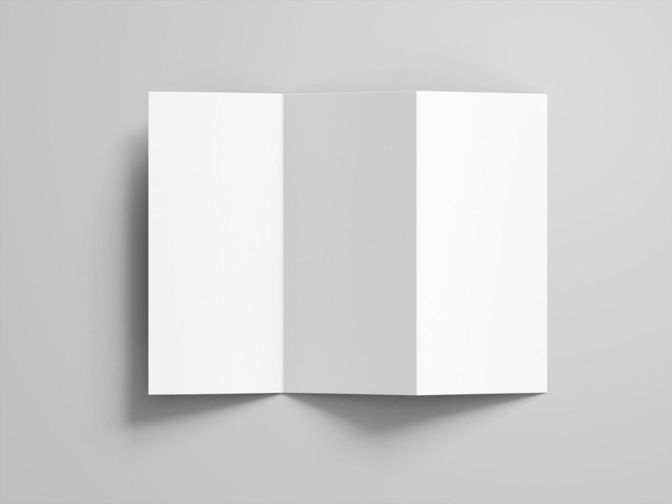 opened trifold leaflet mockup photo
