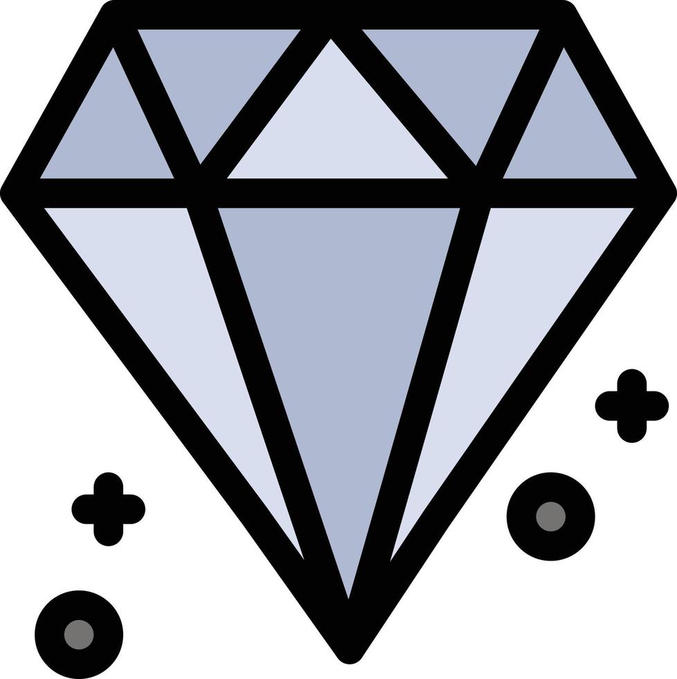 Diamond Canada Jewel  Flat Color Icon Vector icon banner Template