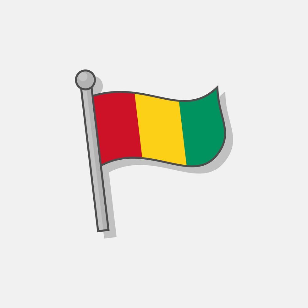 Illustration of Guinea flag Template vector