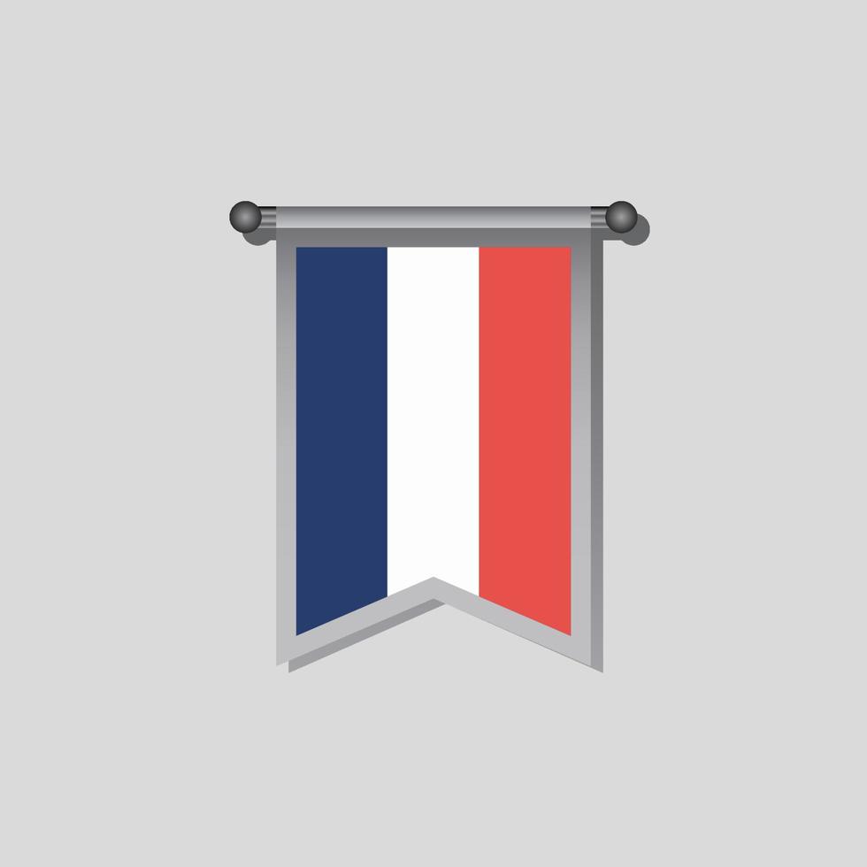 ilustración de la plantilla de la bandera de francia vector