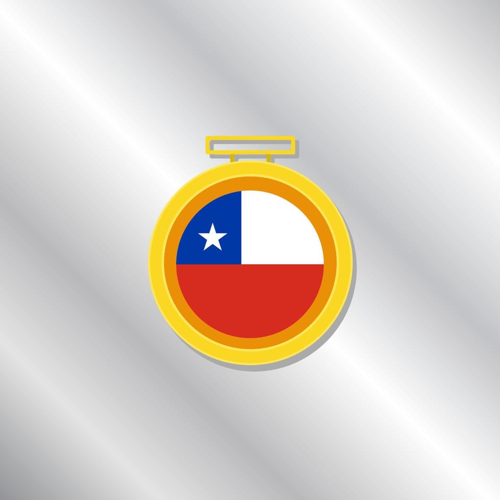 Illustration of Chile flag Template vector