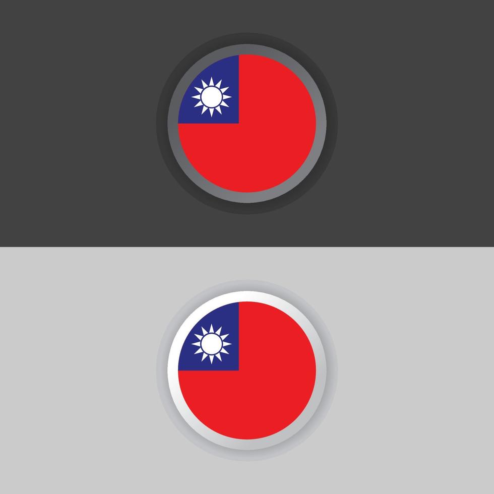 Illustration of Taiwan flag Template vector
