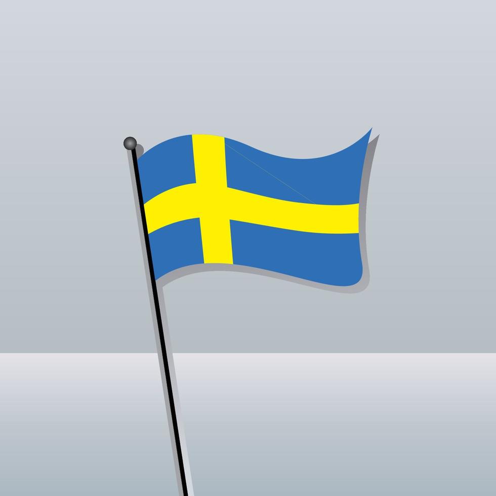 Illustration of Sweden flag Template vector