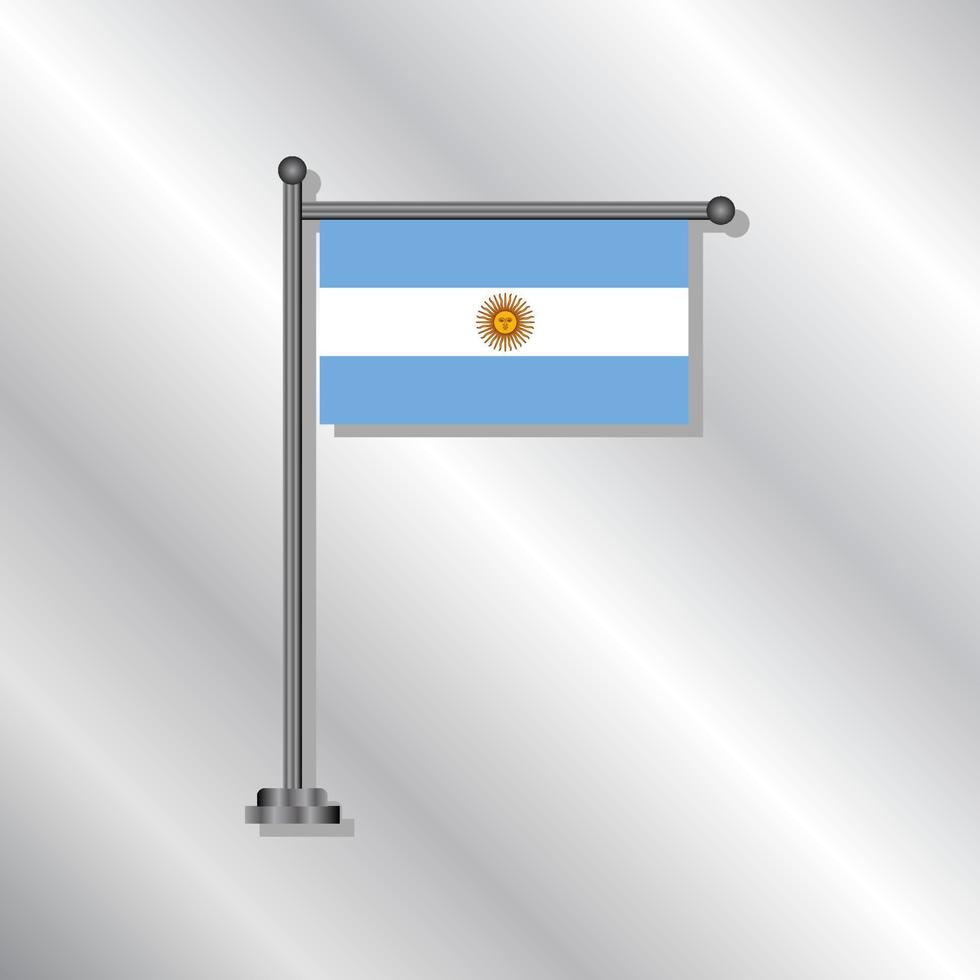 ilustración de plantilla de bandera argentina vector