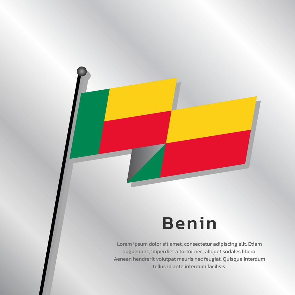 ilustración de la plantilla de la bandera de benin vector