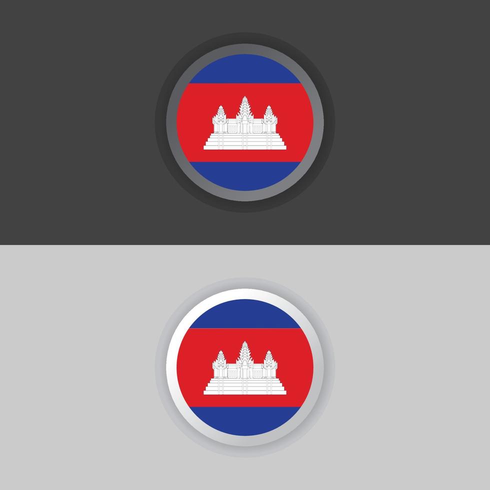 Illustration of Cambodia flag Template vector