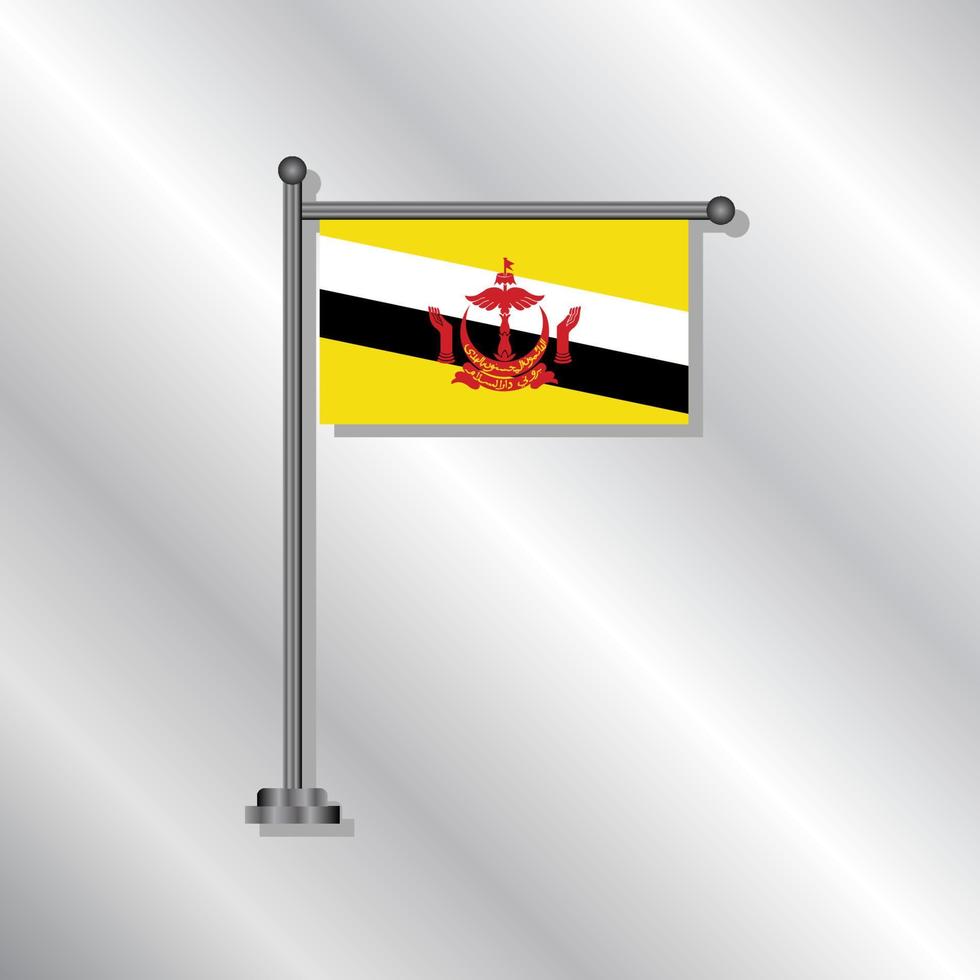 Illustration of Brunei flag Template vector