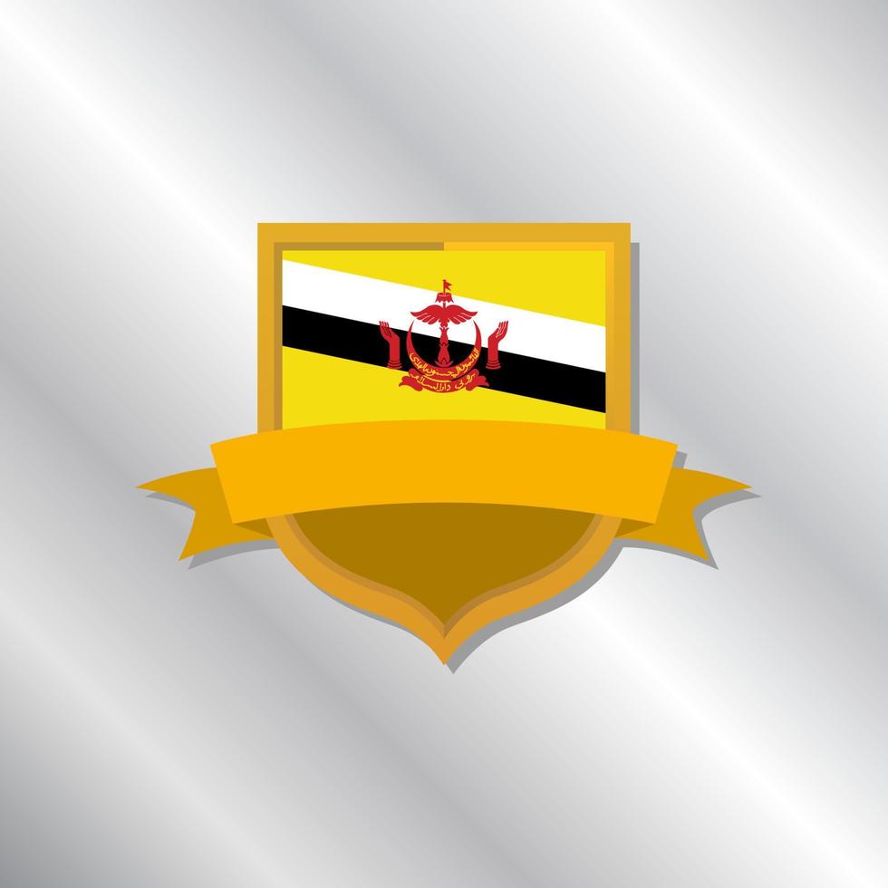 ilustración de la plantilla de la bandera de brunei vector