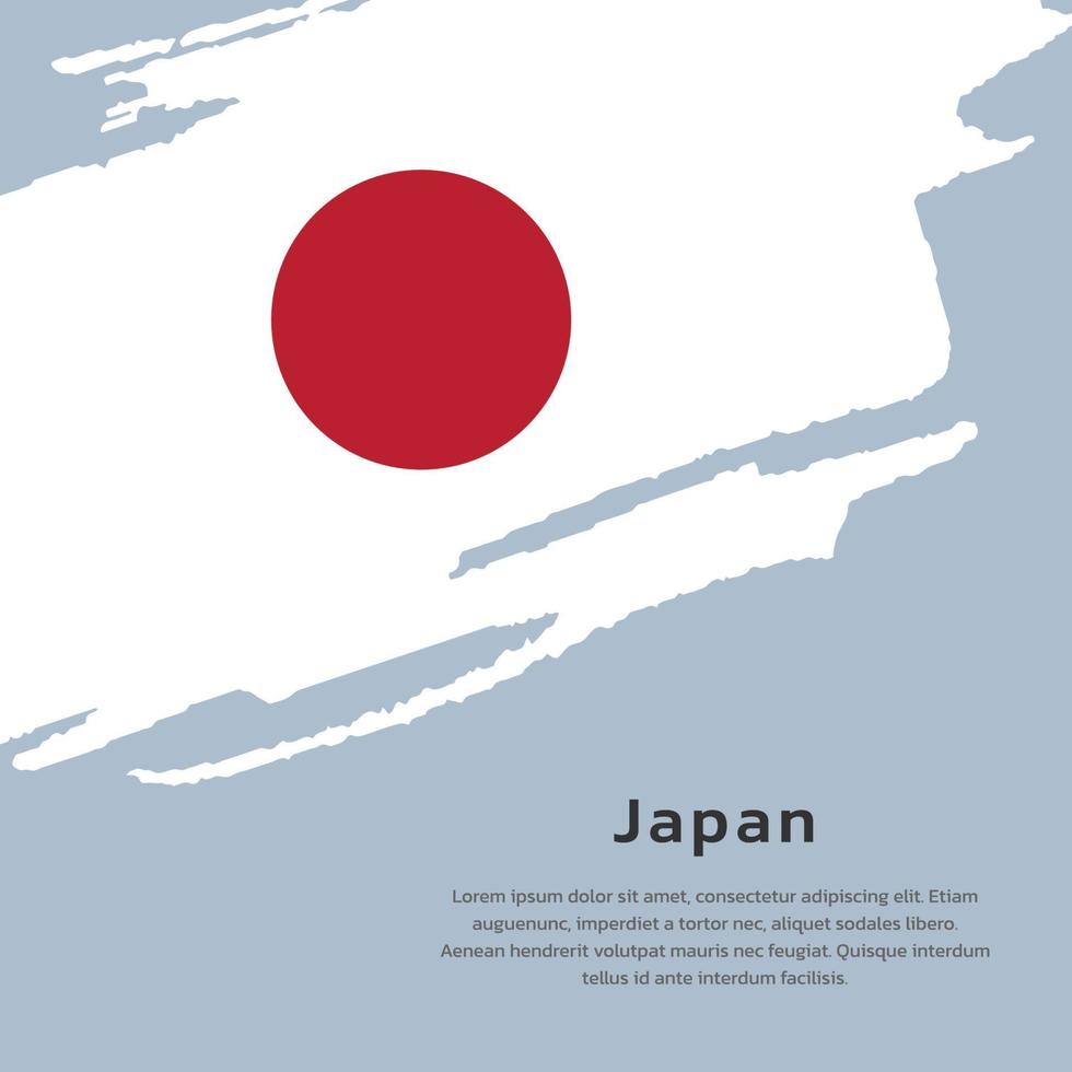 ilustración de la plantilla de la bandera de japón vector